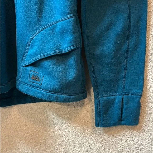 REI Teal Half-Zip Pullover - Picture 3 of 9